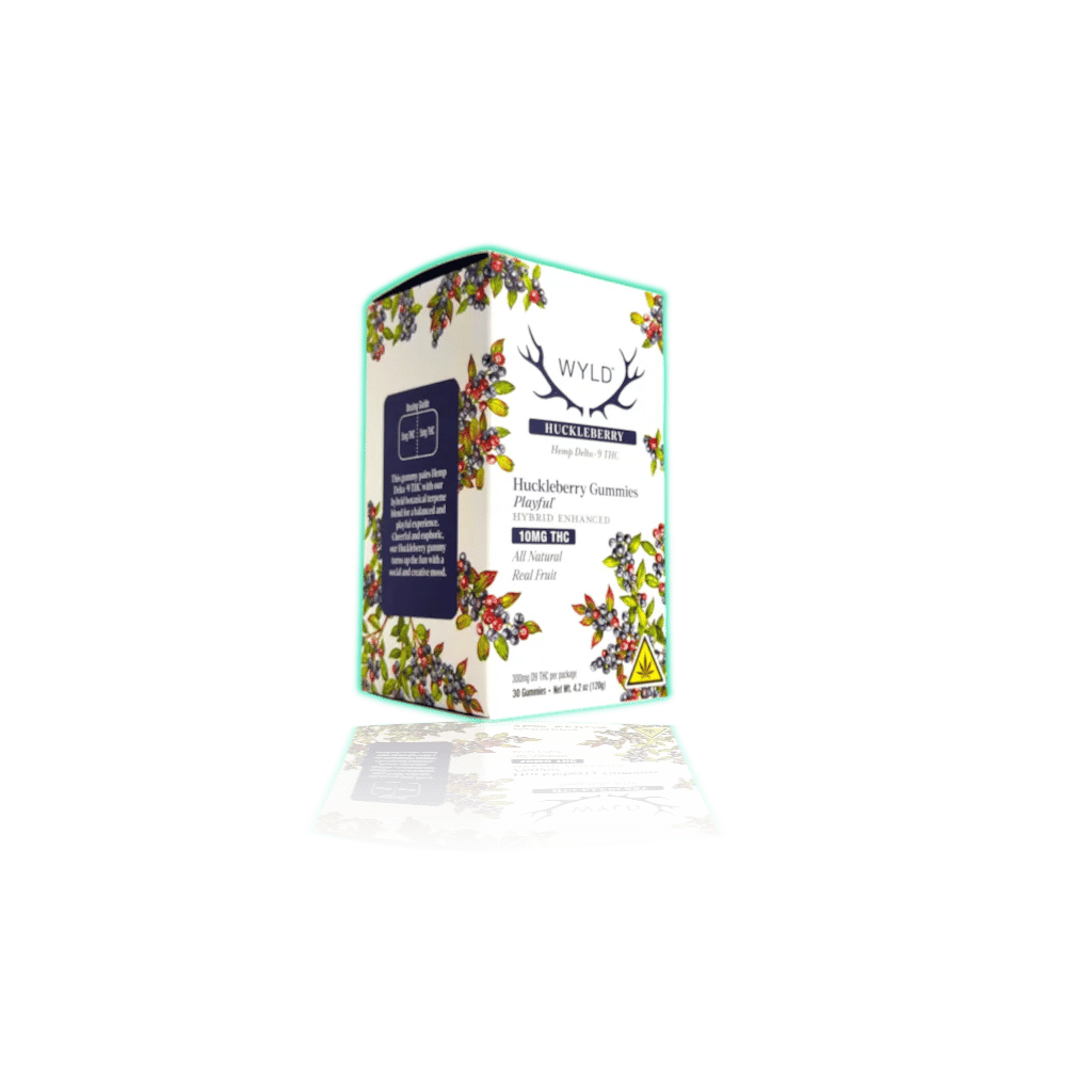 WYLD Hemp Gummies D9 THC 300mg (30ct/pk) — Huckleberry, product photo