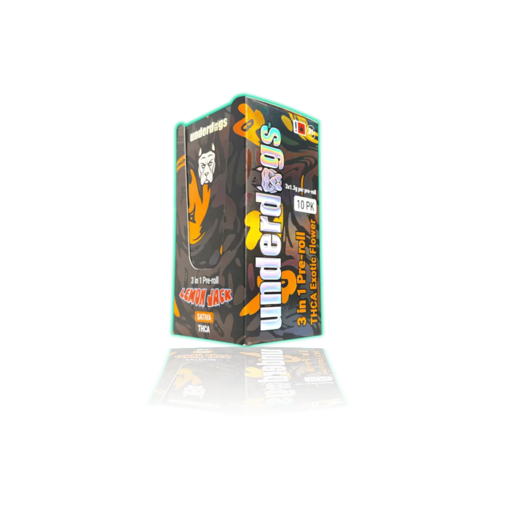 Underdogs 3 In 1 Pre-Roll THC-A Exotic Flower (10pk/bx) (I) — Lemon Jack, product photo
