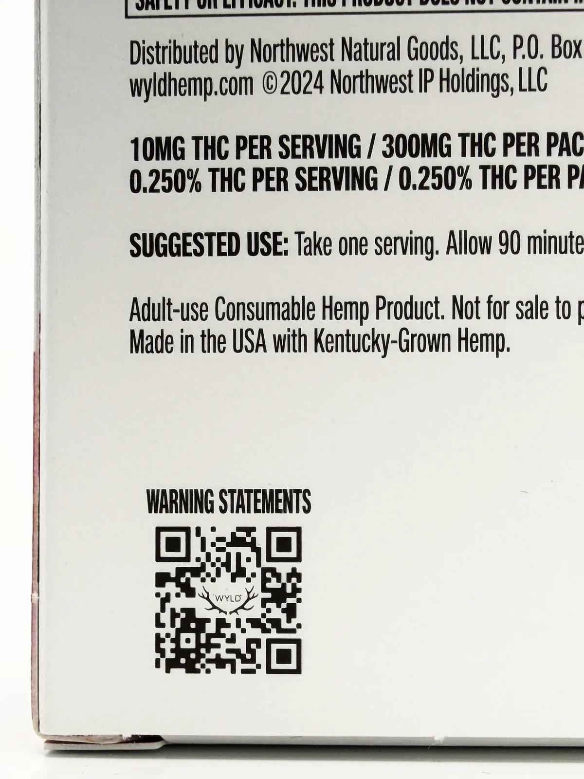 WYLD Hemp Enhanced Gummies 10mg THC (30ct/pk) — Elderberry, photo 2 of 20