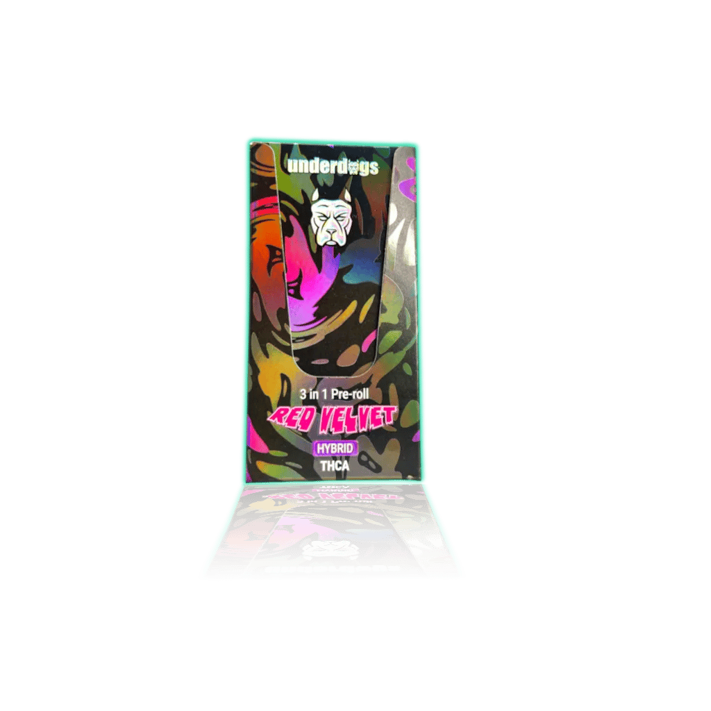 Underdogs 3 In 1 Pre-Roll THC-A Exotic Flower (10pk/bx) (I) — Red Velvet, product photo