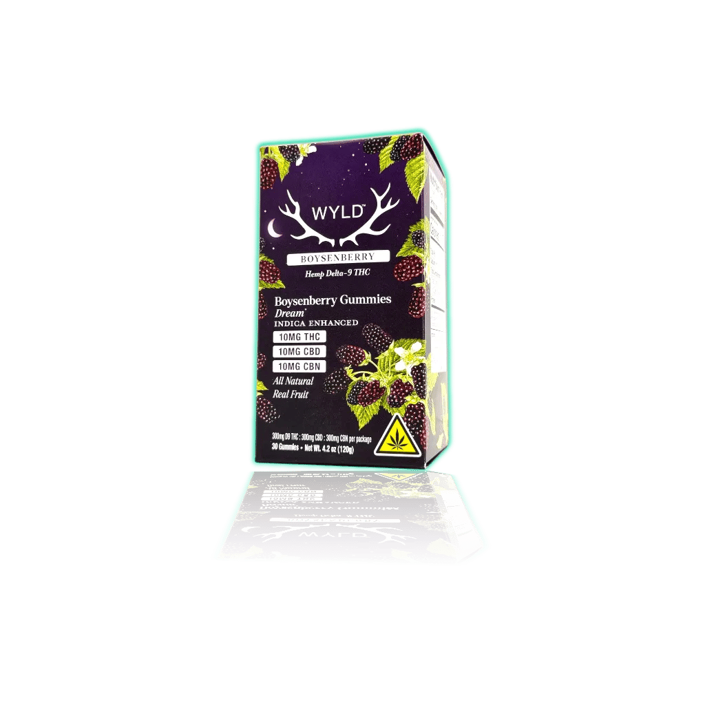 WYLD Hemp 1:1:1 THC:CBD:CBN Gummies 300mg (30ct/pk) Boysenberry, photo 2 of 6