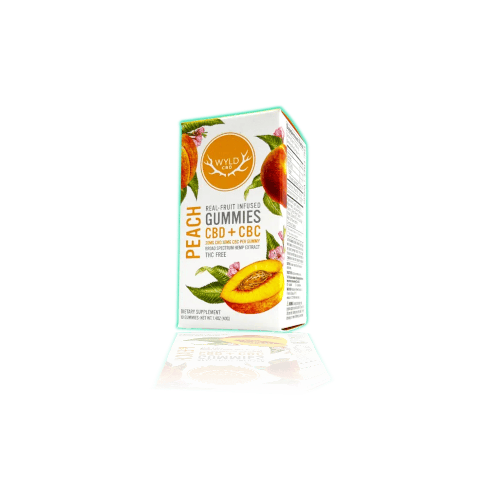 WYLD CBD Enhanced Gummies (10ct/pk) — Peach, product photo